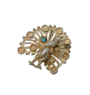 Sterling Silver Peacock Charm Pendant Vintage c1970