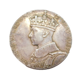 King George VI Sterling Silver Coronation Medal Antique 1937