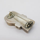 Victorian Sterling Silver Buckle Form Sweetheart Brooch Antique c1880s