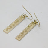 Pair of Sterling Silver Irish Zodiac Symbols Studio Drop Earrings Vintage c1990