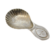 George III Sterling Silver Leaf Bowl Tea Caddy Spoon Antique 1792 Sheffield