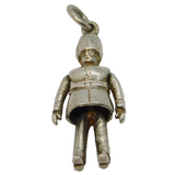 Sterling Silver Bearskin Guard Soldier Charm Pendant Vintage c1970