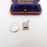 Sterling Silver Spinning Wheel Charm Pendant Vintage c1970