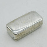 George IV Sterling Silver Floral Pattern Snuff Box Antique 1824 Birmingham