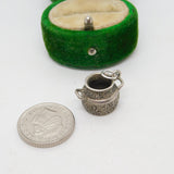 Sterling Silver Cooking Jar Charm Pendant Vintage c1970