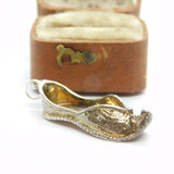 Sterling Silver Little Dancing Slipper Charm Pendant Vintage c1970