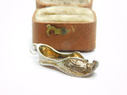 Sterling Silver Little Dancing Slipper Charm Pendant Vintage c1970