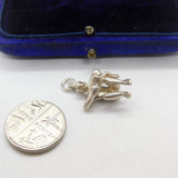 Sterling Silver Aquarius the Water Bearer Zodiac Charm Pendant Vintage c1970