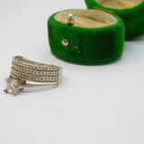 Sterling Silver Multi-Strand Spinel Set Dress Ring Vintage c1970 Size P