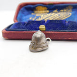 Sterling Silver Police Helmet Traditional Charm Pendant Vintage c1970