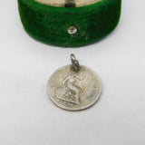 Queen Victoria Sterling Silver Fourpence Groat Coin Charm Antique 1854