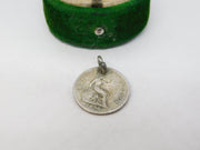 Queen Victoria Sterling Silver Fourpence Groat Coin Charm Antique 1854