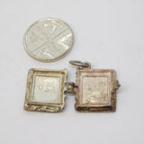 Sterling Silver Opening Holy Bible Charm Pendant Vintage c1970