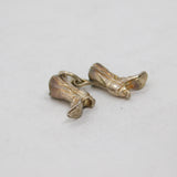 Sterling Silver Pair Of Cowboy Boots Charm Pendant Vintage c1970s
