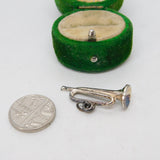 Sterling Silver Trumpet Charm Pendant Vintage c1970