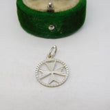 Sterling Silver Maltese Cross Charm Pendant Vintage c1970