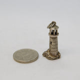 Sterling Silver Opening SOS Lighthouse Charm Pendant Vintage c1970s