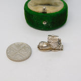 Sterling Silver Family in the Shoe Opening Charm Pendant Vintage c1970
