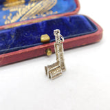 Sterling Silver Big Ben London Charm Pendant Vintage c1970