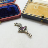 Sterling Silver Twirling Ballerina Charm Pendant Vintage c1970