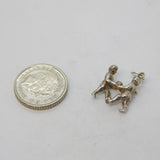 Sterling Silver Twins of Gemini Zodiac Charm Pendant Vintage c1970s