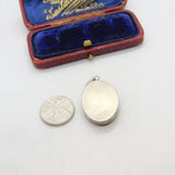 Sterling Silver Onyx Drop Charm Pendant Vintage c1970