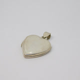 Sterling Silver Plain Heart Locket Charm Pendant Vintage c1970