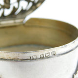 20th Century Sterling Silver Floral Jewellery Box Antique 1911 Birmingham