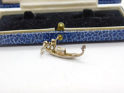 Sterling Silver Venetian Gondola Charm Pendant Vintage c1970