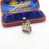 Sterling Silver Little Wooden Style Church Charm Pendant Vintage c1970