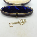 Sterling Silver 21st Birthday Key Charm Pendant Vintage c1970