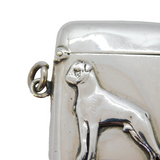Victorian Sterling Silver Bulldog Pattern Vesta Case Antique 1901 Birmingham