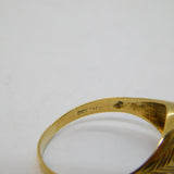 9ct Yellow Gold & Blue Topaz Set Solitaire Ring Antique 1928 Birmingham