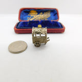 Sterling Silver Bejewelled Cart Charm Pendant Vintage c1970