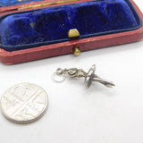 Sterling Silver Ballerina Charm Pendant Vintage c1970