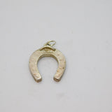 Sterling Silver Lucky Horseshoe Charm Pendant Vintage c1970s