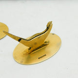 Boxed Set of Sterling Silver Gilt Partridge & Pheasant Menu Holders Antique