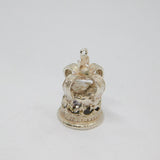 Sterling Silver Large Ornate Crown Charm Pendant Vintage c1970