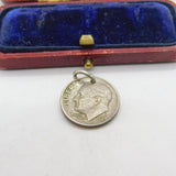 Sterling Silver Authentic American One Dime Charm Pendant 1984