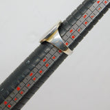 Sterling Silver Abalone & Mother Of Pearl Abstract Ring Vintage c1970 Size N 1/2