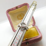 Sterling Silver Loop Ring With FlowerVintage c1970 Size M
