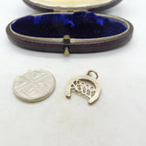 Sterling Silver Good Luck Horseshoe Charm Pendant Vintage c1970