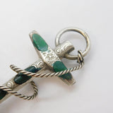 Victorian Scottish Sterling Silver Large Fouled Anchor Brooch Antique c1860s