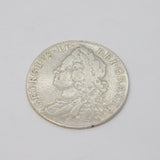 King George II Silver Roses Shilling Coin Antique 1747 Fine Condition