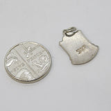 Sterling Silver Enamel Ipswich Shield Charm Pendant Vintage c1970