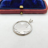 Sterling Silver Canada Canadian Maple Leaf Pendant Vintage c1970