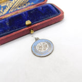 Sterling Silver Enamel United Nations Charm Pendant Vintage c1970