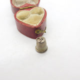 Sterling Silver Sewing Thimble Charm Pendant Vintage c1970