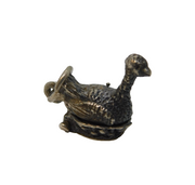 Sterling Silver Opening Golden Goose Charm Pendant Vintage c1970s