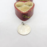 Sterling Silver Threepence Queen Victoria Charm Pendant 1874